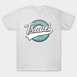 Travel Adventure Awaits vintage logo T-Shirt